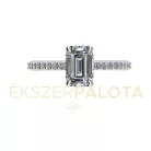Ékszerpalota eljegyzési gyűrű 1ct G/VS gyémánttal BRK665 platina 