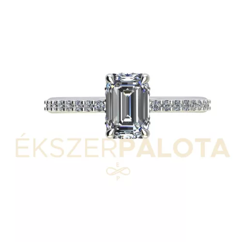 Ékszerpalota eljegyzési gyűrű 1ct H/SI gyémánttal BRK665 platina 