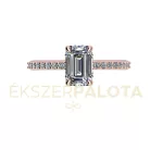 Ékszerpalota eljegyzési gyűrű 1ct H/SI gyémánttal BRK665 rozé arany 