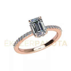   Ékszerpalota eljegyzési gyűrű 0,8ct gyémánttal BRK665 rozé arany 