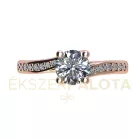 Ékszerpalota eljegyzési gyűrű 0,7ct G/VS gyémánttal BRK666 rozé arany 
