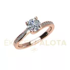 Ékszerpalota eljegyzési gyűrű 0,7ct H/SI gyémánttal BRK666 rozé arany 