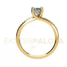 Ékszerpalota eljegyzési gyűrű 0,7ct gyémánttal BRK666 sárga arany 