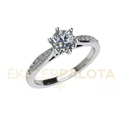   Ékszerpalota eljegyzési gyűrű 0,7ct gyémánttal BRK667 fehér arany 