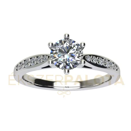 Ékszerpalota eljegyzési gyűrű 0,7ct G/VS gyémánttal BRK667 platina 