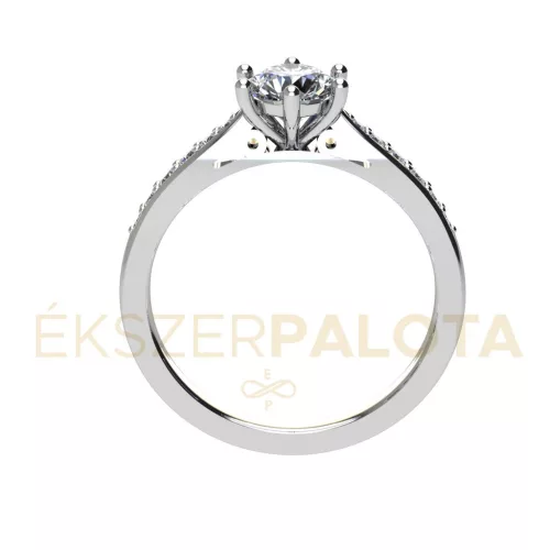 Ékszerpalota eljegyzési gyűrű 0,7ct G/VS gyémánttal BRK667 platina 