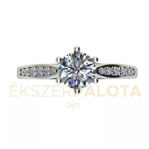 Ékszerpalota eljegyzési gyűrű 0,7ct H/SI gyémánttal BRK667 platina 