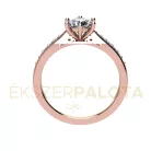 Ékszerpalota eljegyzési gyűrű 0,7ct gyémánttal BRK667 rozé arany 