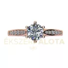 Ékszerpalota eljegyzési gyűrű 0,7ct gyémánttal BRK667 rozé arany 