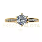 Ékszerpalota eljegyzési gyűrű 0,7ct H/SI gyémánttal BRK667 sárga arany 