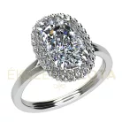 Ékszerpalota eljegyzési gyűrű 1,5ct gyémánttal BRK668 fehér arany 