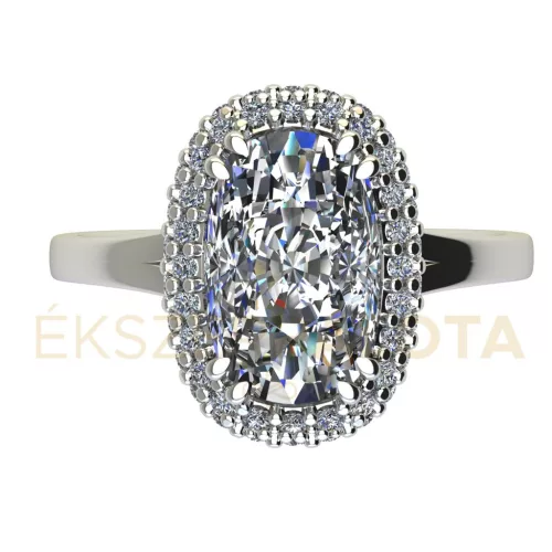Ékszerpalota eljegyzési gyűrű 1,5ct gyémánttal BRK668 fehér arany 