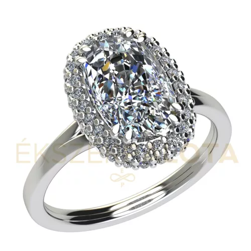 Ékszerpalota eljegyzési gyűrű 1,5ct H/SI gyémánttal BRK668 platina 