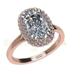 Ékszerpalota eljegyzési gyűrű 1,5ct G/VS gyémánttal BRK668 rozé arany 