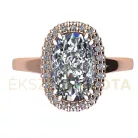 Ékszerpalota eljegyzési gyűrű 1,5ct G/VS gyémánttal BRK668 rozé arany 