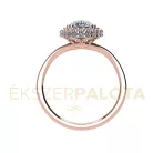 Ékszerpalota eljegyzési gyűrű 1,5ct H/SI gyémánttal BRK668 rozé arany 