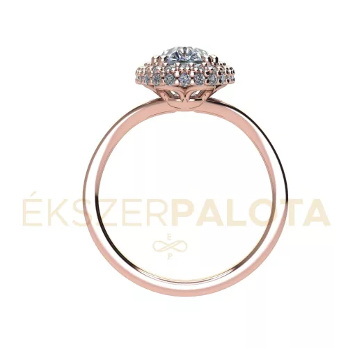 Ékszerpalota eljegyzési gyűrű 1,5ct H/SI gyémánttal BRK668 rozé arany 