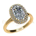 Ékszerpalota eljegyzési gyűrű 1,5ct G/VS gyémánttal BRK668 sárga arany 