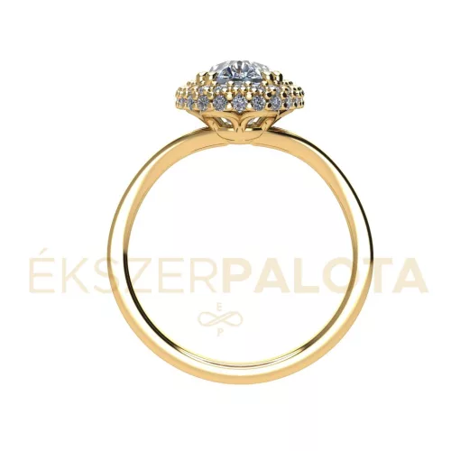 Ékszerpalota eljegyzési gyűrű 1,5ct H/SI gyémánttal BRK668 sárga arany 