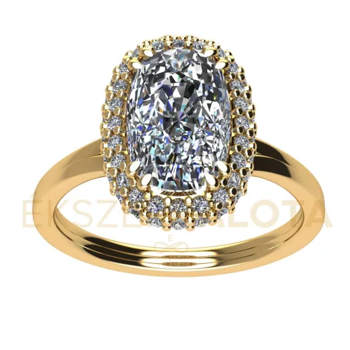 Ékszerpalota eljegyzési gyűrű 1,5ct gyémánttal BRK668 sárga arany 