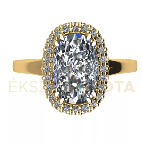 Ékszerpalota eljegyzési gyűrű 1,5ct gyémánttal BRK668 sárga arany 