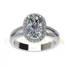 Ékszerpalota eljegyzési gyűrű 1,5ct H/SI gyémánttal BRK669 fehér arany 