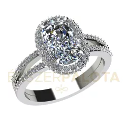   Ékszerpalota eljegyzési gyűrű 1,5ct gyémánttal BRK669 fehér arany 