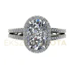 Ékszerpalota eljegyzési gyűrű 1,5ct gyémánttal BRK669 fehér arany 