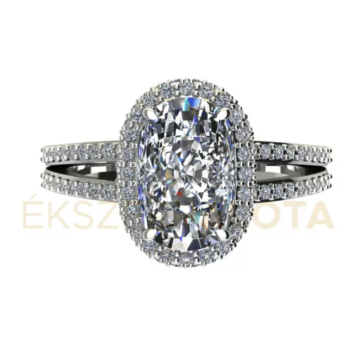 Ékszerpalota eljegyzési gyűrű 1,5ct H/SI gyémánttal BRK669 platina 