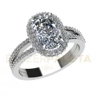 Ékszerpalota eljegyzési gyűrű 1,5ct gyémánttal BRK669 platina 