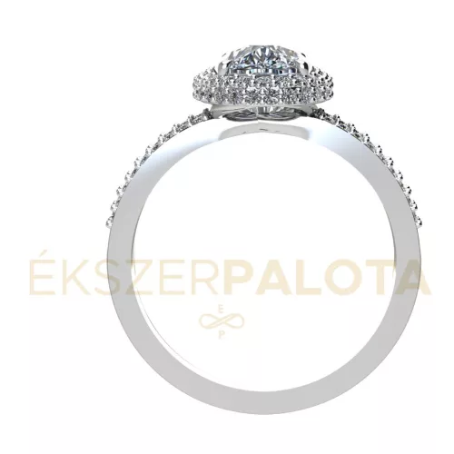 Ékszerpalota eljegyzési gyűrű 1,5ct gyémánttal BRK669 platina 