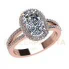 Ékszerpalota eljegyzési gyűrű 1,5ct H/SI gyémánttal BRK669 rozé arany 