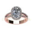 Ékszerpalota eljegyzési gyűrű 1,5ct H/SI gyémánttal BRK669 rozé arany 