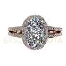 Ékszerpalota eljegyzési gyűrű 1,5ct gyémánttal BRK669 rozé arany 