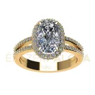 Ékszerpalota eljegyzési gyűrű 1,5ct H/SI gyémánttal BRK669 sárga arany 