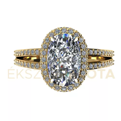Ékszerpalota eljegyzési gyűrű 1,5ct H/SI gyémánttal BRK669 sárga arany 