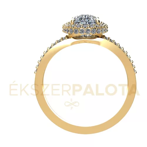 Ékszerpalota eljegyzési gyűrű 1,5ct gyémánttal BRK669 sárga arany 