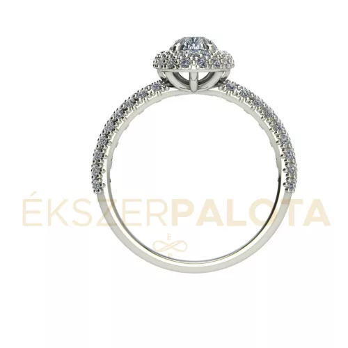 Ékszerpalota eljegyzési gyűrű 1ct H/SI gyémánttal BRK670 platina 