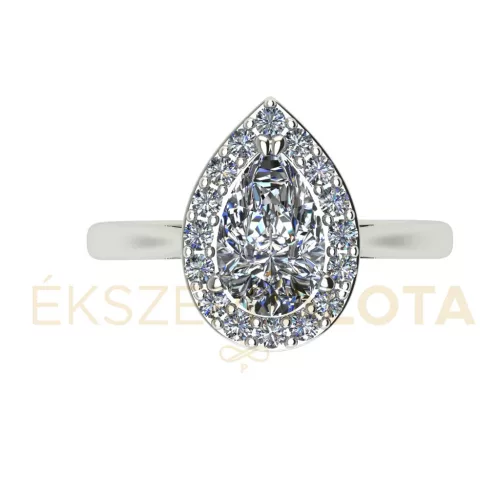 Ékszerpalota eljegyzési gyűrű 0,8ct G/VS gyémánttal BRK671 fehér arany 