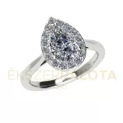 Ékszerpalota eljegyzési gyűrű 0,8ct gyémánttal BRK671 fehér arany 