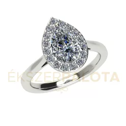   Ékszerpalota eljegyzési gyűrű 0,8ct gyémánttal BRK671 fehér arany 
