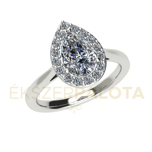Ékszerpalota eljegyzési gyűrű 0,8ct H/SI gyémánttal BRK671 platina 