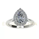 Ékszerpalota eljegyzési gyűrű 0,8ct gyémánttal BRK671 platina 