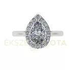 Ékszerpalota eljegyzési gyűrű 0,8ct gyémánttal BRK671 platina 