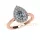 Ékszerpalota eljegyzési gyűrű 0,8ct G/VS gyémánttal BRK671 rozé arany 