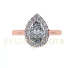 Ékszerpalota eljegyzési gyűrű 0,8ct gyémánttal BRK671 rozé arany 