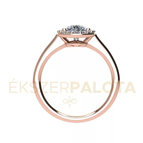Ékszerpalota eljegyzési gyűrű 0,8ct gyémánttal BRK671 rozé arany 