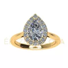 Ékszerpalota eljegyzési gyűrű 0,8ct G/VS gyémánttal BRK671 sárga arany 