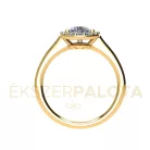 Ékszerpalota eljegyzési gyűrű 0,8ct H/SI gyémánttal BRK671 sárga arany 