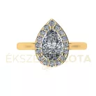 Ékszerpalota eljegyzési gyűrű 0,8ct gyémánttal BRK671 sárga arany 